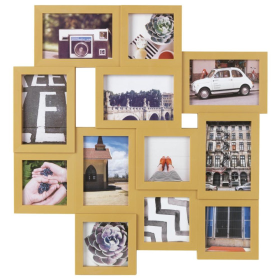 Home 12 Aperture Photo Frame - Mustard