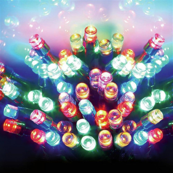Premier Decorations 400 LED Multi-Function Timer Christmas Lights - MultiColoured