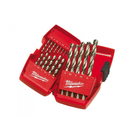 Milwaukee Thunderweb 19 Piece Ground Metal Drill Bit Set