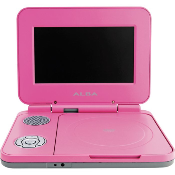 Alba 7 Inch TFT LCD Pink Portable Widescreen DVD Player with Remote Unit Only