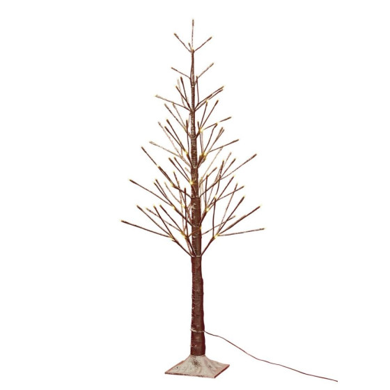 Home 4ft Pre-Lit Snowy Twig Christmas Tree - Brown