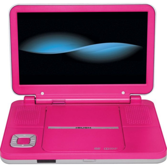 Bush 10 Inch Portable DVD Player - Hot Pink - with Remote Control