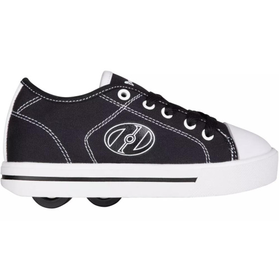 Heelys Classic X2 Size 1 Wheeled Shoe - Black White