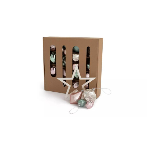 Home Bumper Pack of 50 Baubles - Pastels