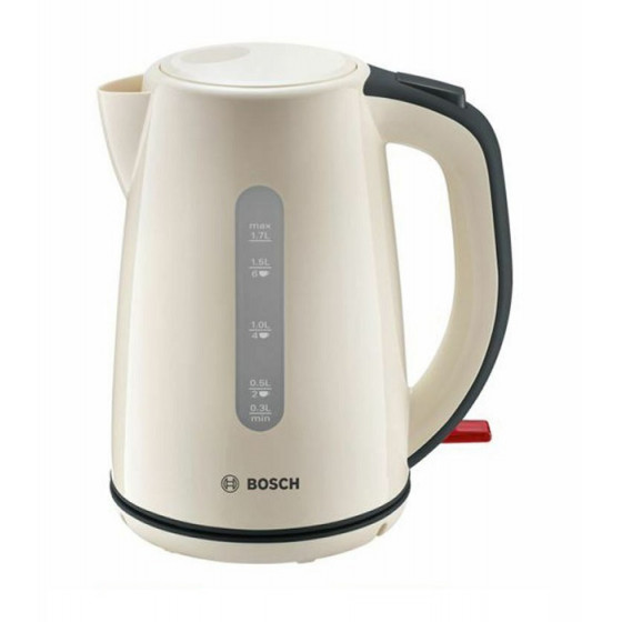 Bosch TWK7507GB 3kw Cordless Electric Jug Kettle 1.7L - Cream