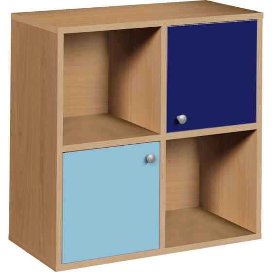 Phoenix 2 Half Door Cubes - Blue on Beech