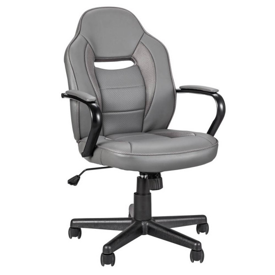 Home Faux Leather Gaming Chair - Grey