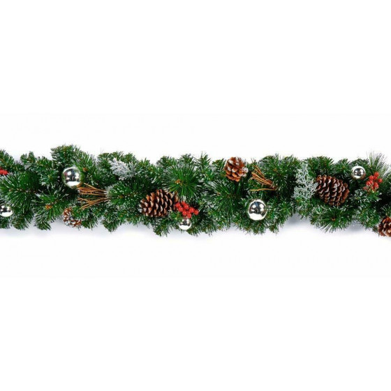 Premier Decorations 1.8m Dressed Garland - Green