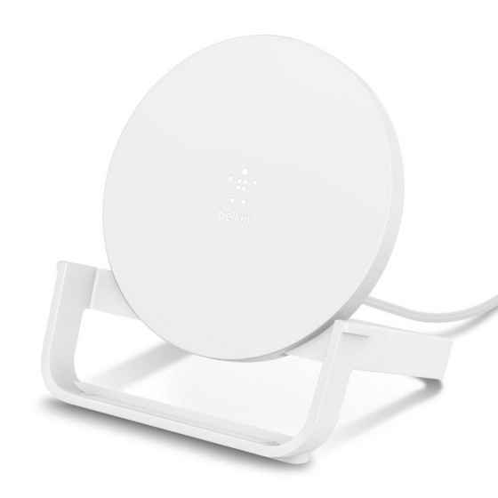 Belkin 10w Qi Wireless Charger Stand With QC3 Plug - White