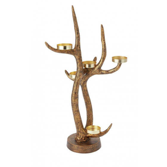 Home Berry Christmas Antler Tealight Holder