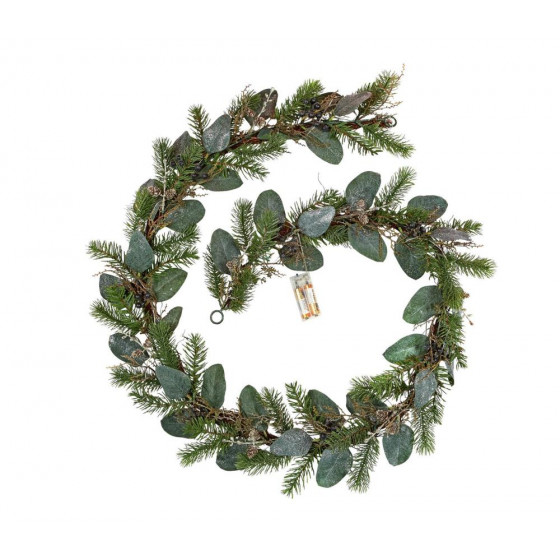 Home 183cm Winters Cabin Pre-Lit Christmas Garland