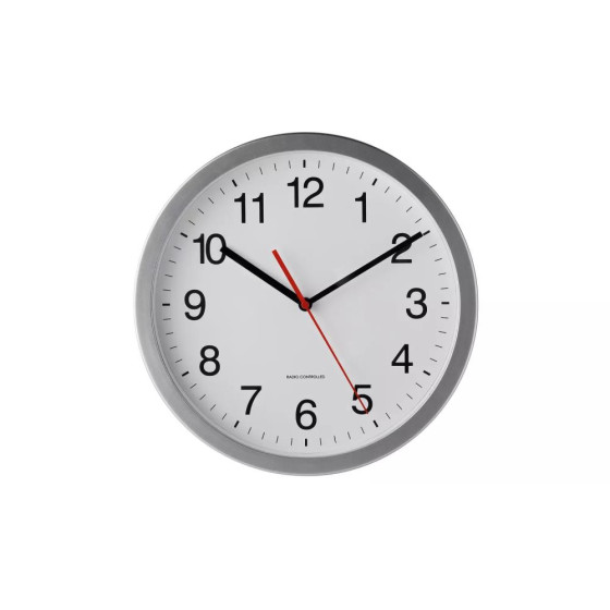 Habitat Radio Controlled Wall Clock - Silver