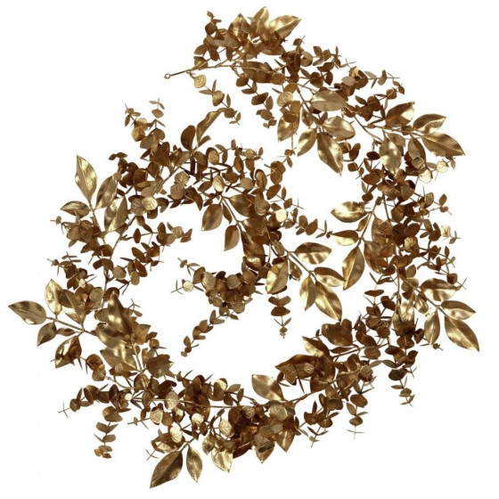 Home 1.8m Enchanted Christmas Gold Foliage Garland