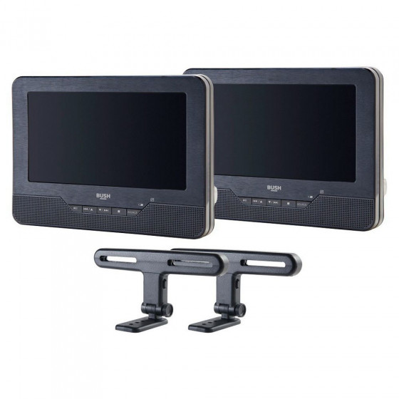 Bush 7 Inch Dual Screen In Car DVD Player