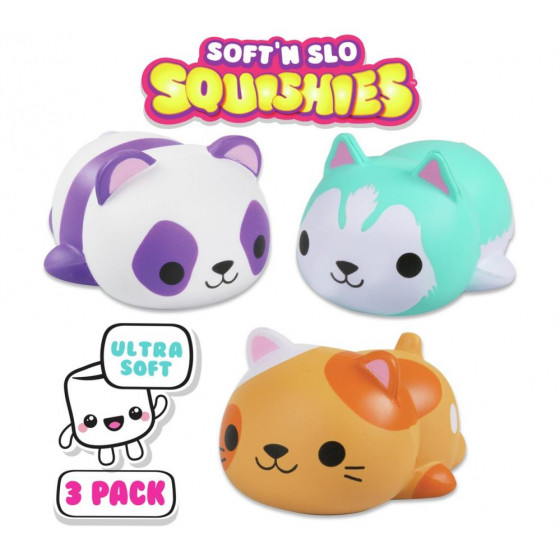 Soft N' Slo Squishies Mega Animals - 3 Pack