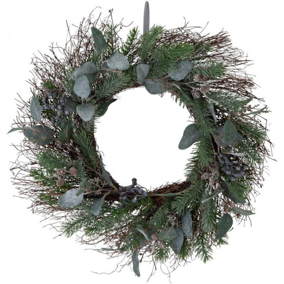 Home Winter's Cabin Wreath - Green