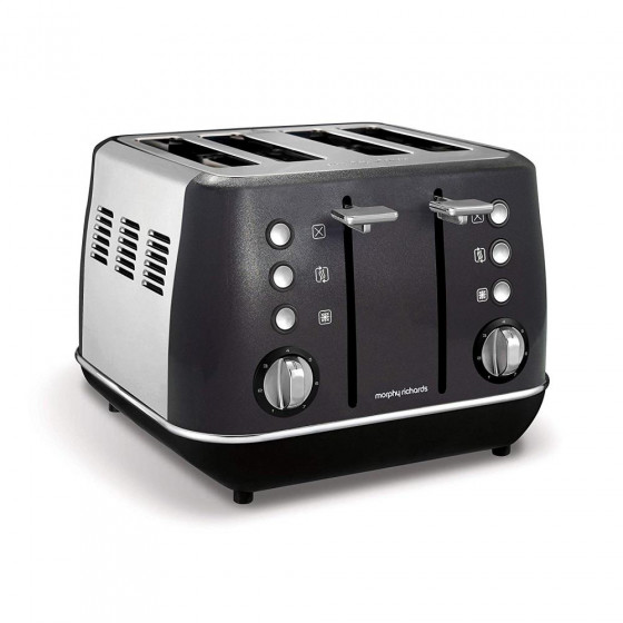 Morphy Richards Evoke 4-Slice Toaster - Black/Silver