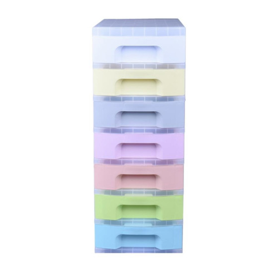 Really Useful 7 Drawer Plastic Drawers - Pastels