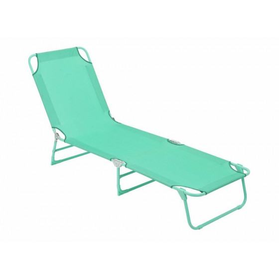 Home Metal Folding Sun Lounger - Teal