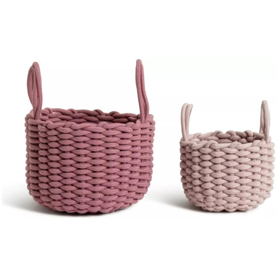 Habitat Cotton Pack of 2 Rope Basket - Pink