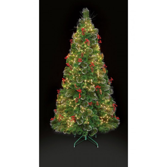 Premier Decorations 4ft LED Snow Tipped Christmas Tree - Green