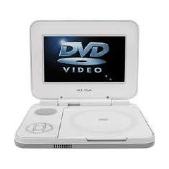 Alba 7 Inch TFT LCD White Portable Widescreen DVD Player with Remote