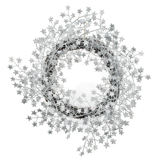 Premier Decorations The Tree Company 45cm Silver Star Christmas Wreath