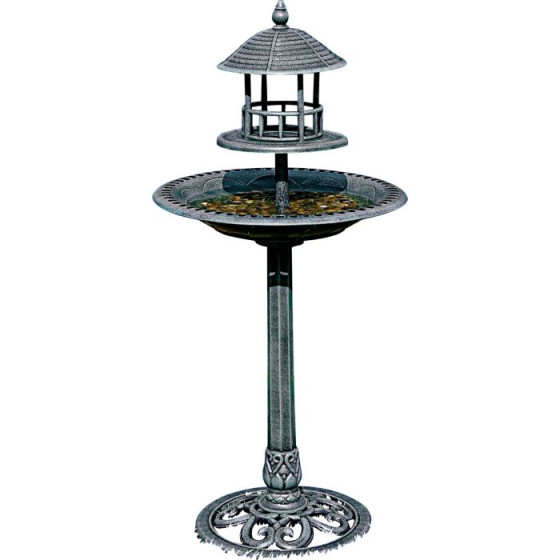 Bird Bath and Bird Feeder.