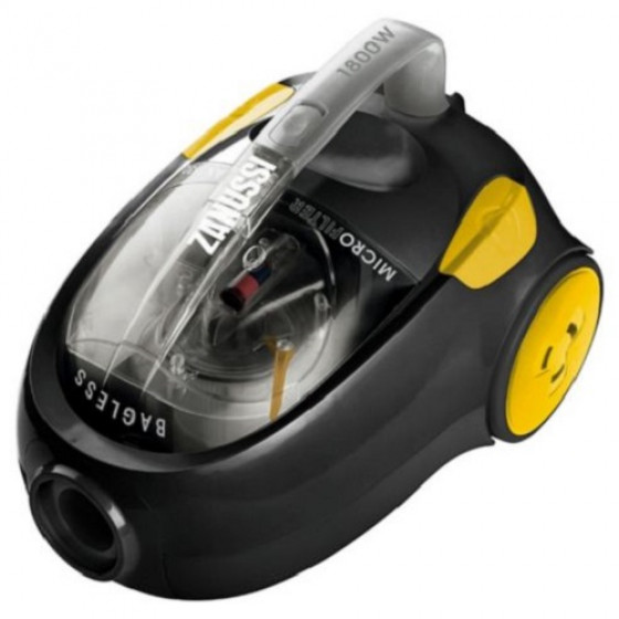 Zanussi ZAN1829 1800w Cyclonic Cylinder Vacuum Cleaner - Black & Yellow