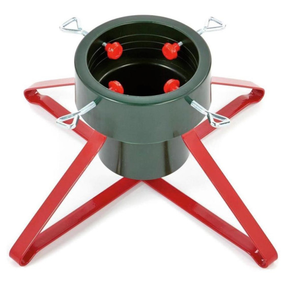 Premier Decorations 46cm Real Christmas Tree Stand - Green & Red