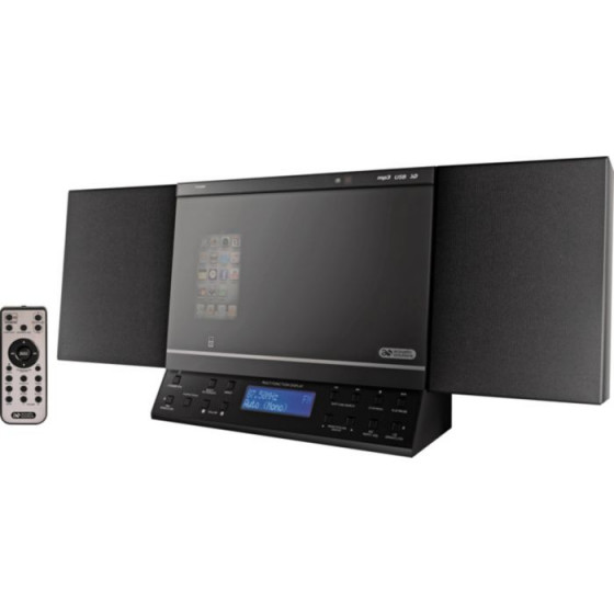 Acoustic Solutions Flat CD Micro System with Dock - Black