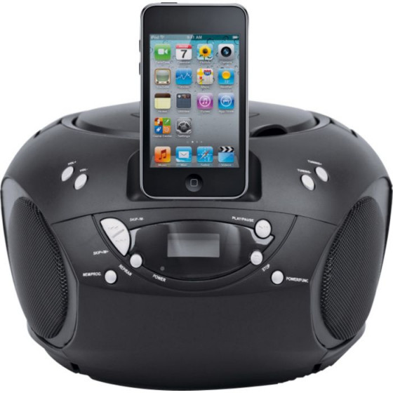 Bush Black Portable CD Player with iPod Docking