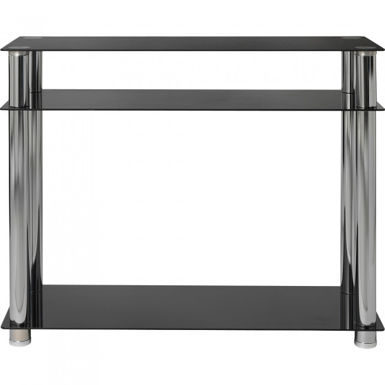 Hygena Matrix Console Table - Black Glass