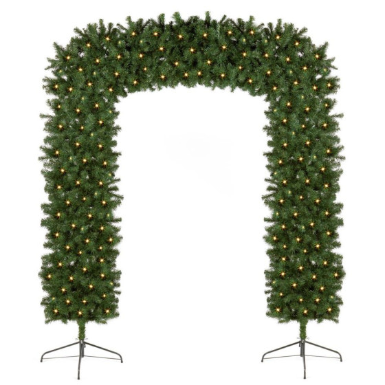 Premier Decorations 8ft Pre-Lit Archway Christmas Tree - Green