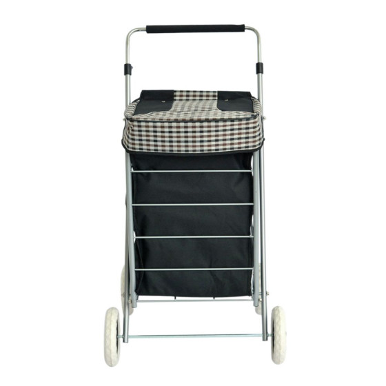 23" High 4 Wheel Shopping Trolley - Multicoloured