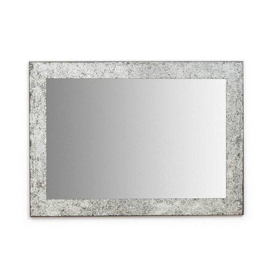 Home India Crackle Glass Wall Mirror - Silver (Slight Damage To 1 Corner)