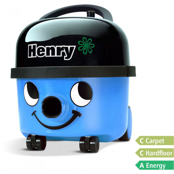 Numatic HVR200 Henry Bagged Cylinder Vacuum Cleaner Blue & Black