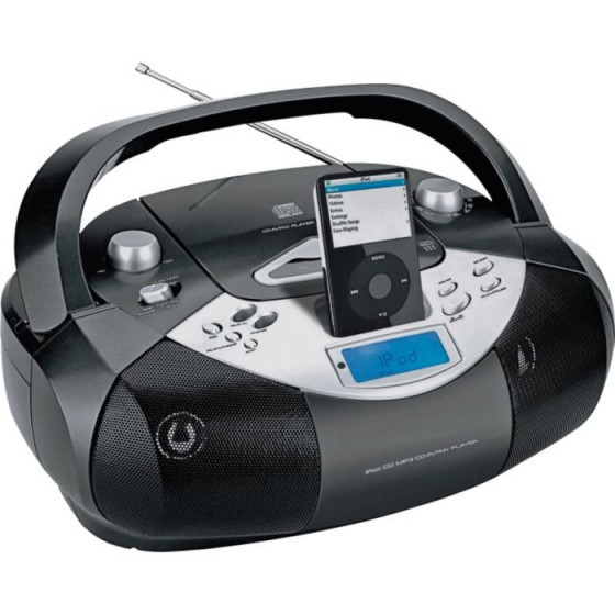 Hitachi CD Player with iPod Docking - Black (No Instructions)