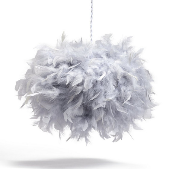 Home Feather Pendant Light Shade - Grey