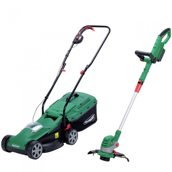 Qualcast Cordless 24V Lawnmower and 24V Grass Trimmer