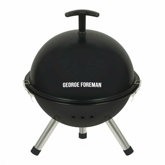 George Foreman 32cm Portable Charcoal Football BBQ - Black