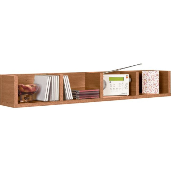 Virgo DVD and CD Media Storage Shelf - Oak Effect