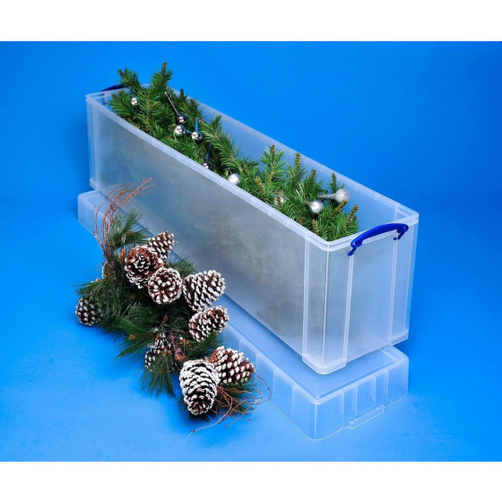 Really Useful 77 Litre Clear Christmas Tree Storage Box (No Lid)
