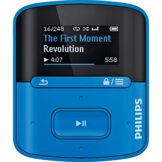 Philips SA4RGA 4GB GoGear Raga MP3 Player - Blue