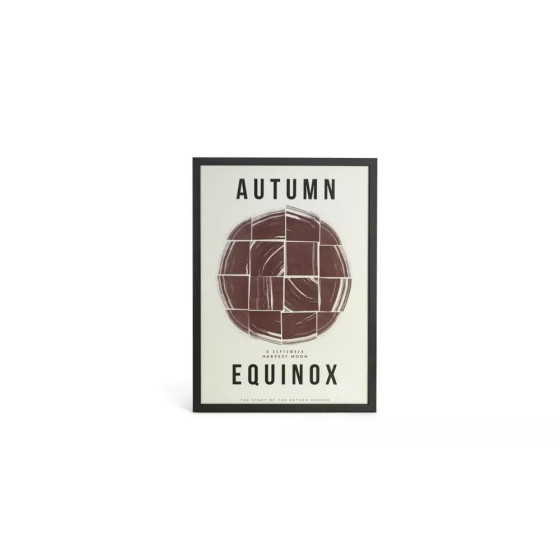 Habitat Autumn Typography Framed Wall Print - A2