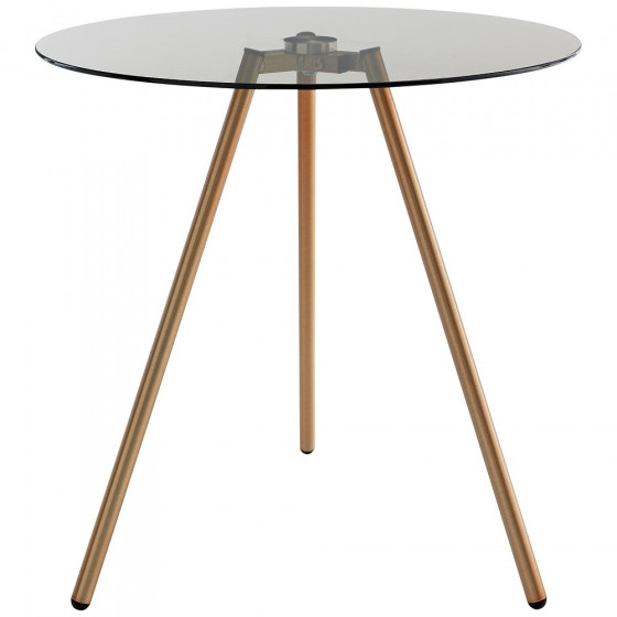 Habitat Sephi Glass Table With Brass Base