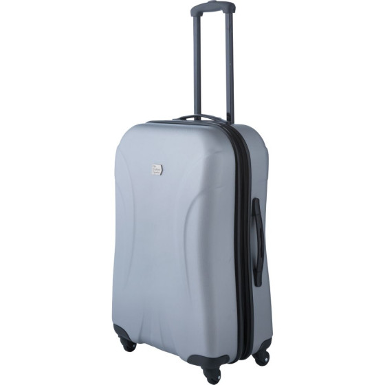 Go Explore Signature 4 Wheel Medium Suitcase - Silver
