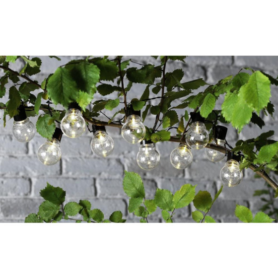 Home Solar 20 Festoon Warm White Garden Outdoor Lights