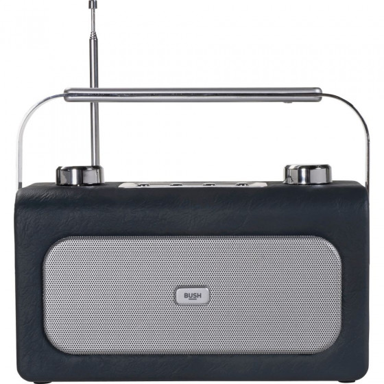 Bush Leather DAB/FM Radio - Black
