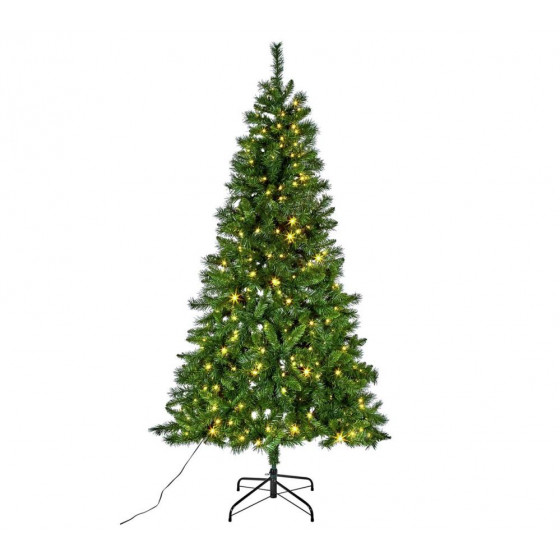 Home 7ft Nordic Fir Pre-Lit Christmas Tree - Green